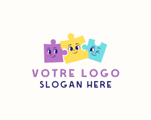 Puzzle - Toy Puzzle Cartoon logo design