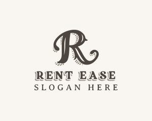 Elegant Stylish Business Letter R logo design