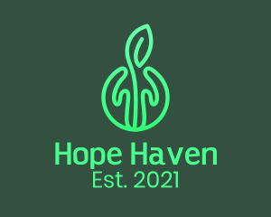 Nature Hope Line Art logo design