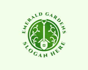 Gardening Shovel House logo design