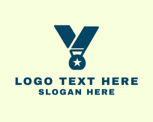 Letter V - Medal Letter V logo design