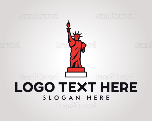 Red Statue of Liberty Logo