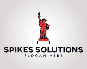 Red Statue of Liberty Logo