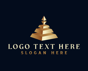 Luxury Pyramid Architecture Logo