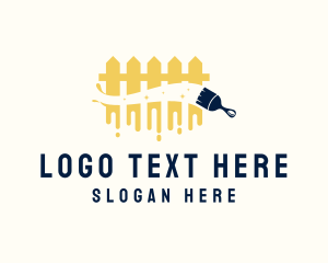 Waterproofing Paint - Fence Paint Brush Painting logo design