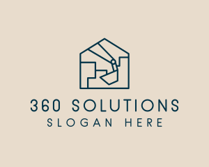 Construction House Excavation logo design