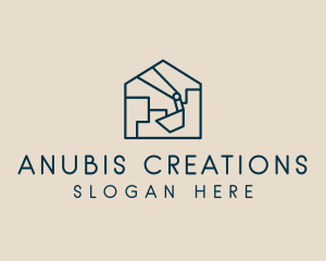 Construction House Excavation logo design