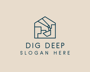 Construction House Excavation logo design