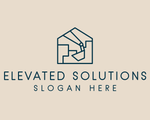 Construction House Excavation logo design