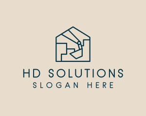 Construction House Excavation logo design