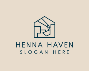 Construction House Excavation logo design