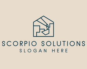 Construction House Excavation logo design