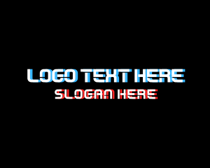 Application - Tech Glitch Wordmark logo design