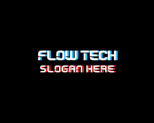 Tech Glitch Wordmark logo design