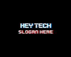 Tech Glitch Wordmark logo design