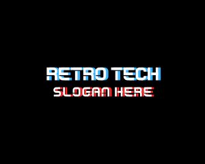 Tech Glitch Wordmark logo design