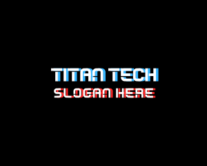 Tech Glitch Wordmark logo design