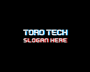 Tech Glitch Wordmark logo design