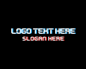Digital Store - Tech Glitch Wordmark logo design