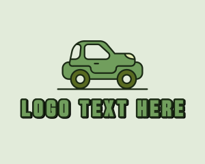 Comic - Green Cartoon Car logo design