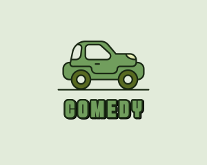 Green Cartoon Car Logo