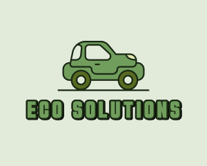 Car - Green Cartoon Car logo design