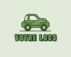 Cartoon - Green Cartoon Car logo design