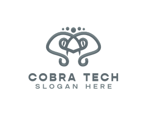 Abstract King Cobra Snake logo design