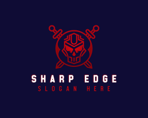 Military Skull Dagger logo design