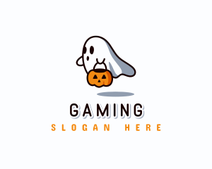 Wisp - Ghost Halloween Pumpkin logo design