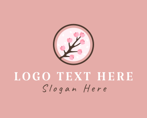 Pink - Japanese Cherry Blossom logo design