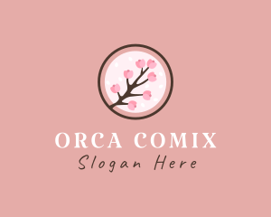 Branch - Japanese Cherry Blossom logo design