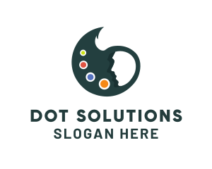 Dot - Artist Paint Palette logo design