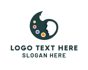 Dot - Artist Paint Palette logo design