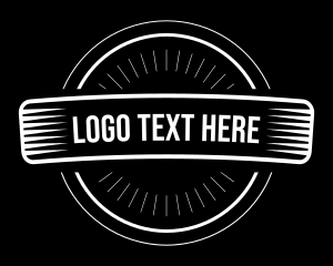 Videographer - Black & White Retro Emblem logo design