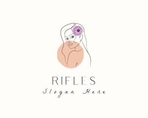 Floral Woman Aesthetic Beauty Logo