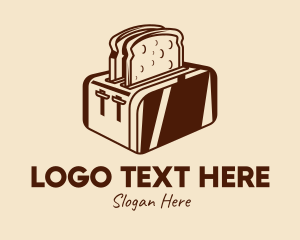 Home Cooking - Bread Toaster Appliance logo design