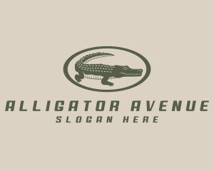 Alligator - Wildlife Crocodile Zoo logo design