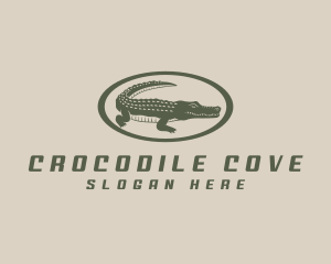 Crocodile - Wildlife Crocodile Zoo logo design