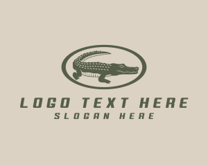 Swamp - Wildlife Crocodile Zoo logo design