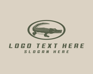 Wildlife Crocodile Zoo Logo