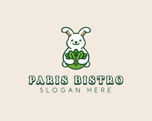 Bunny Vegetable Leaves logo design