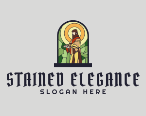 Religious Saint Mosaic logo design