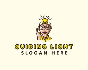 Head Bulb Idea logo design