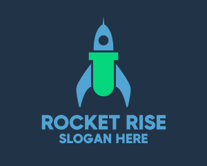 Rocket Test Tube logo design