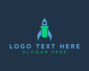 Test Tube - Rocket Test Tube logo design
