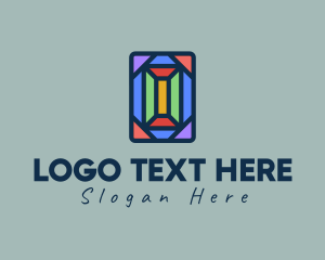 Geometric - Polygonal Window Mosaic logo design
