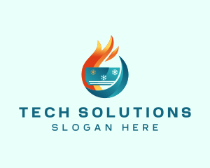 Flame - Air Conditioning Appliance Repair logo design