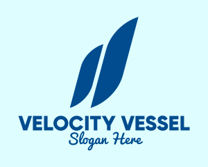 Speedboat - Blue Sail Lines logo design