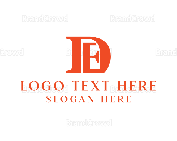Business D & E Monogram Logo